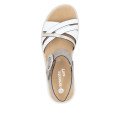 Remonte D2K55-90 Anatomical Leather Sandal White Gold 4cm Remonte D2K55-90 Anatomical Leather Sandal White Gold 4cm