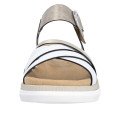 Remonte D2K55-90 Anatomical Leather Sandal White Gold 4cm Remonte D2K55-90 Anatomical Leather Sandal White Gold 4cm