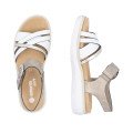 Remonte D2K55-90 Anatomical Leather Sandal White Gold 4cm Remonte D2K55-90 Anatomical Leather Sandal White Gold 4cm