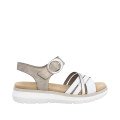 Remonte D2K55-90 Anatomical Leather Sandal White Gold 4cm Remonte D2K55-90 Anatomical Leather Sandal White Gold 4cm