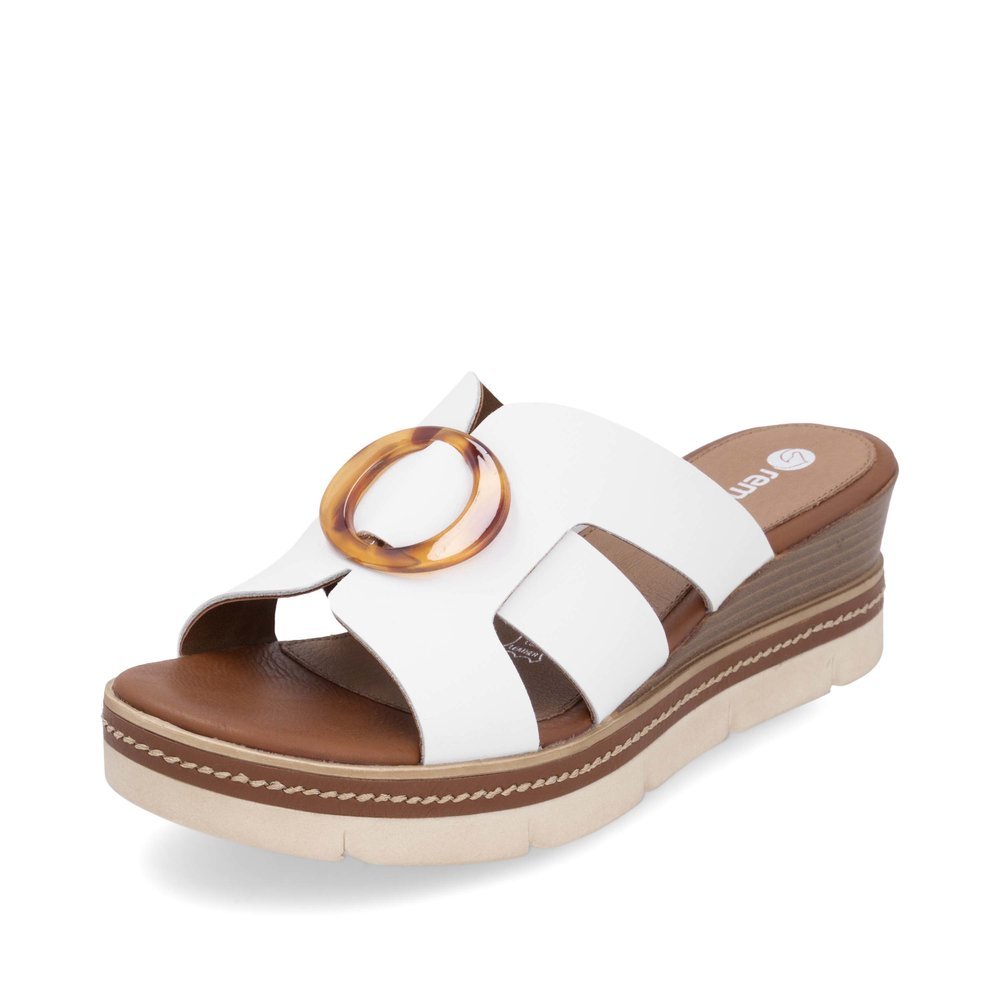 Remonte D2L52-80 Anatomical Leather Mule White 4.5cm Remonte D2L52-80 Anatomical Leather Mule White 4.5cm