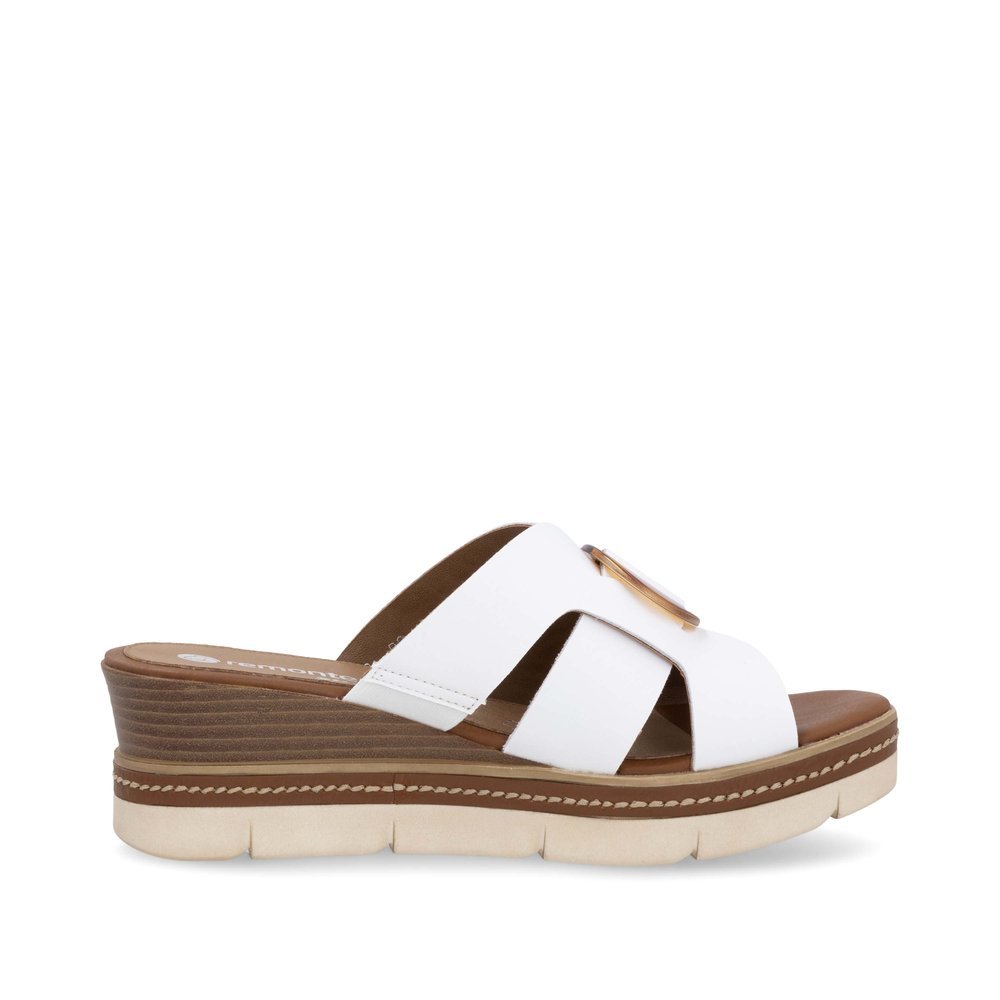 Remonte D2L52-80 Anatomical Leather Mule White 4.5cm Remonte D2L52-80 Anatomical Leather Mule White 4.5cm