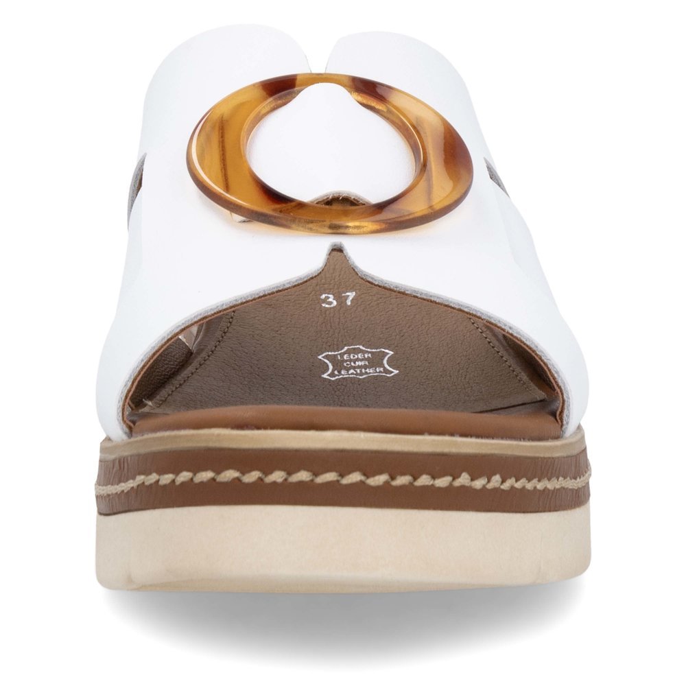 Remonte D2L52-80 Anatomical Leather Mule White 4.5cm Remonte D2L52-80 Anatomical Leather Mule White 4.5cm
