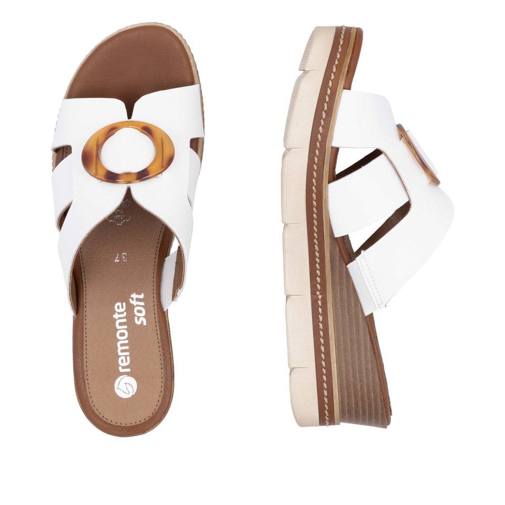 Remonte D2L52-80 Anatomical Leather Mule White 4.5cm Remonte D2L52-80 Anatomical Leather Mule White 4.5cm