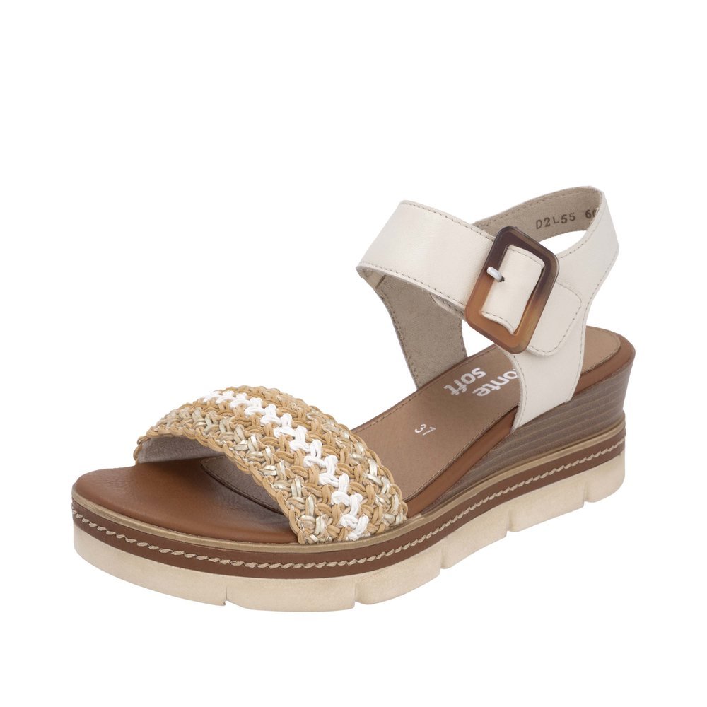Remonte D2L55-60 Anatomical Leather Platform Beige White 4.5cm Remonte D2L55-60 Anatomical Leather Platform Beige White 4.5cm