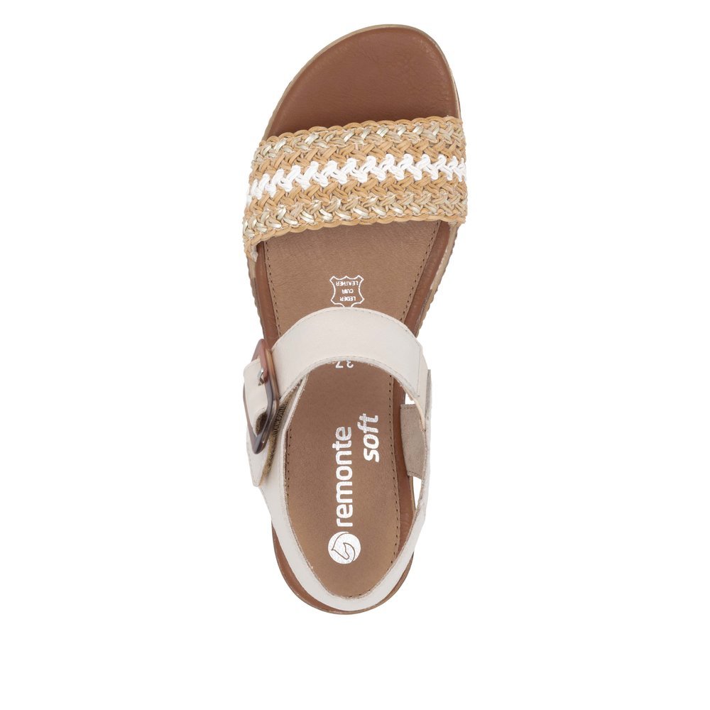 Remonte D2L55-60 Anatomical Leather Platform Beige White 4.5cm Remonte D2L55-60 Anatomical Leather Platform Beige White 4.5cm