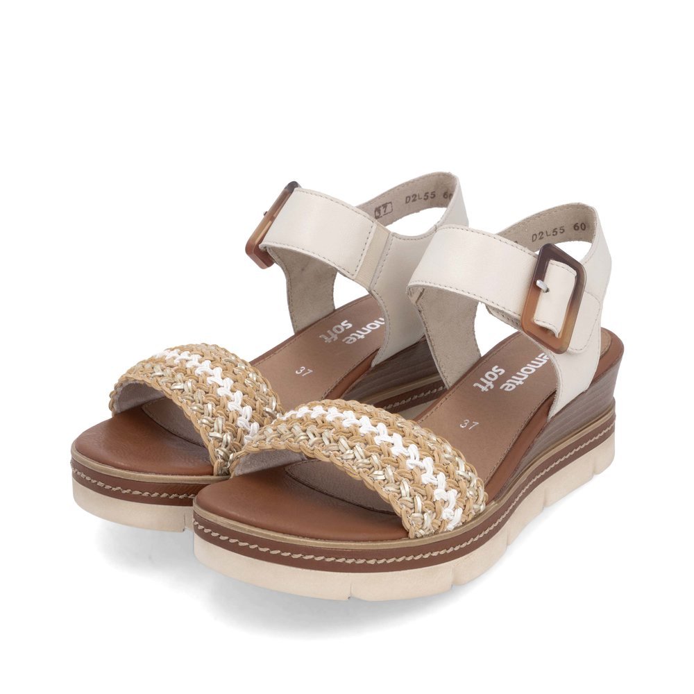Remonte D2L55-60 Anatomical Leather Platform Beige White 4.5cm Remonte D2L55-60 Anatomical Leather Platform Beige White 4.5cm