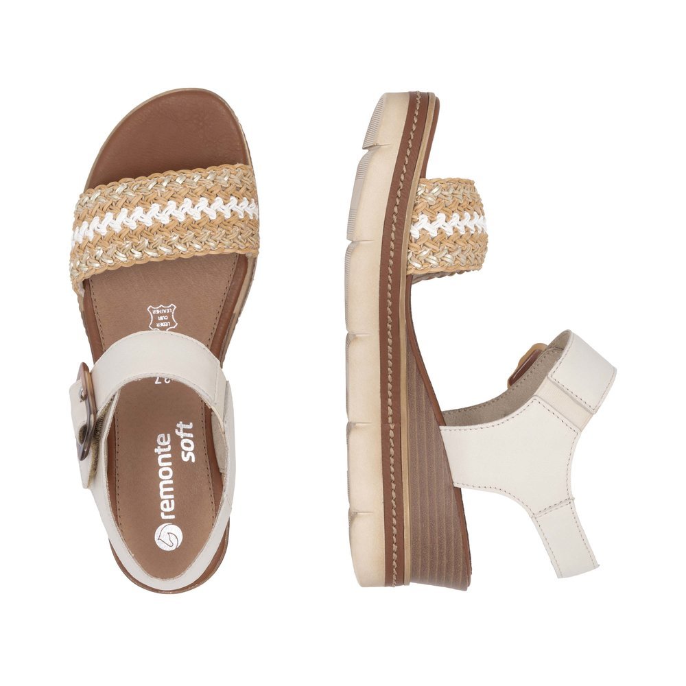 Remonte D2L55-60 Anatomical Leather Platform Beige White 4.5cm Remonte D2L55-60 Anatomical Leather Platform Beige White 4.5cm