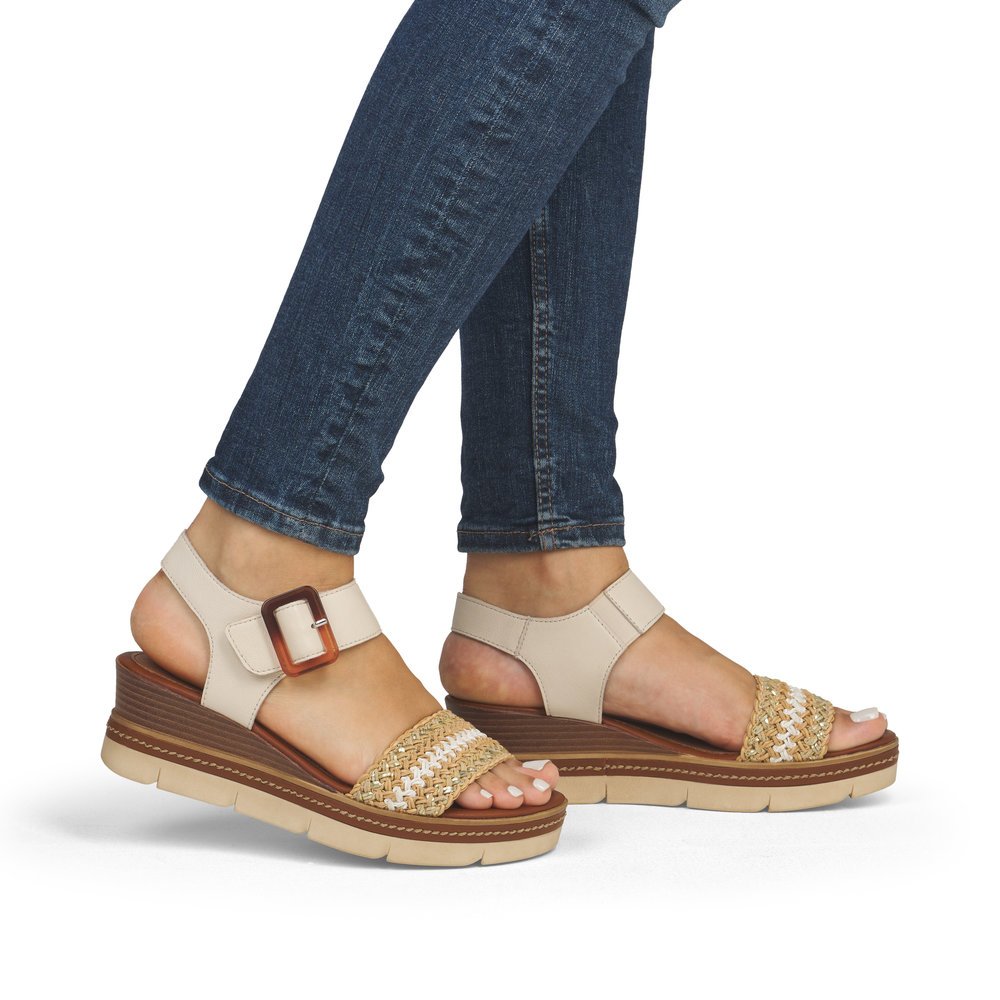 Remonte D2L55-60 Anatomical Leather Platform Beige White 4.5cm Remonte D2L55-60 Anatomical Leather Platform Beige White 4.5cm