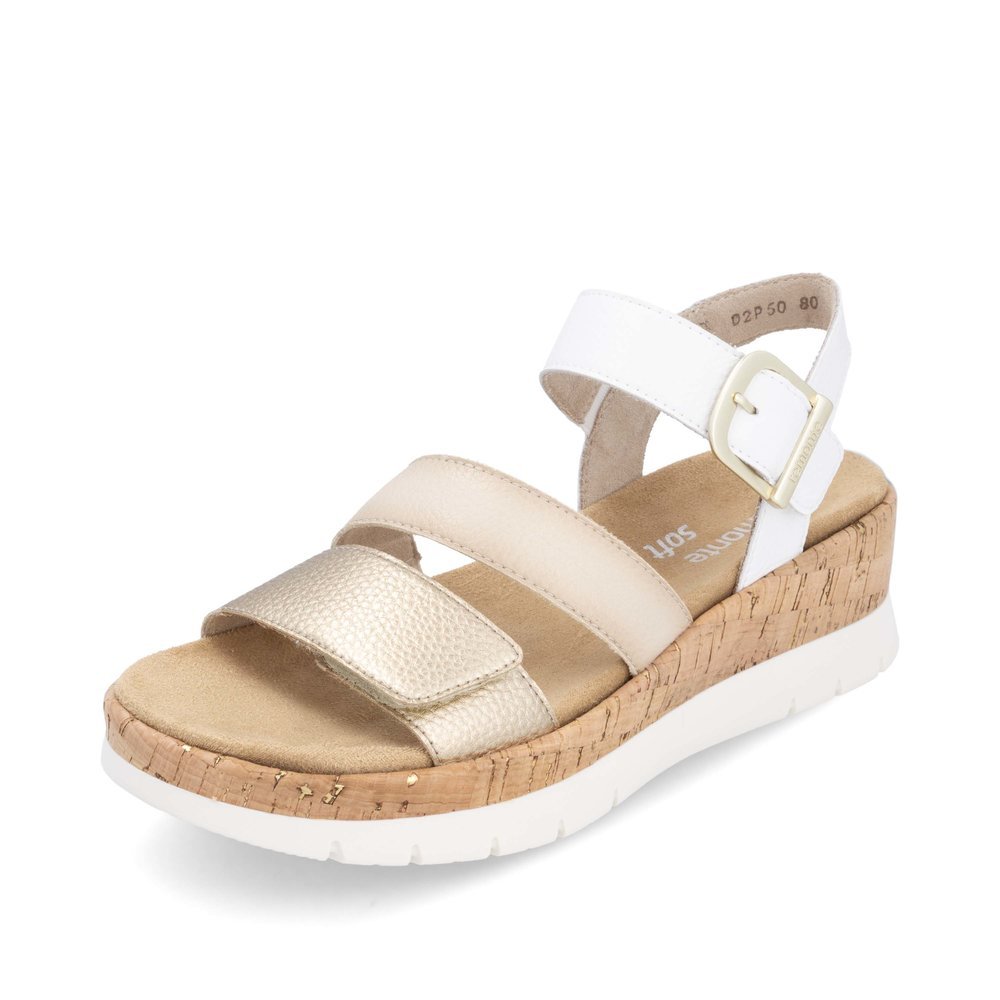 Remonte D2P50-80 Anatomical Leather Platform Beige Gold 4.5cm Remonte D2P50-80 Anatomical Leather Platform Beige Gold 4.5cm