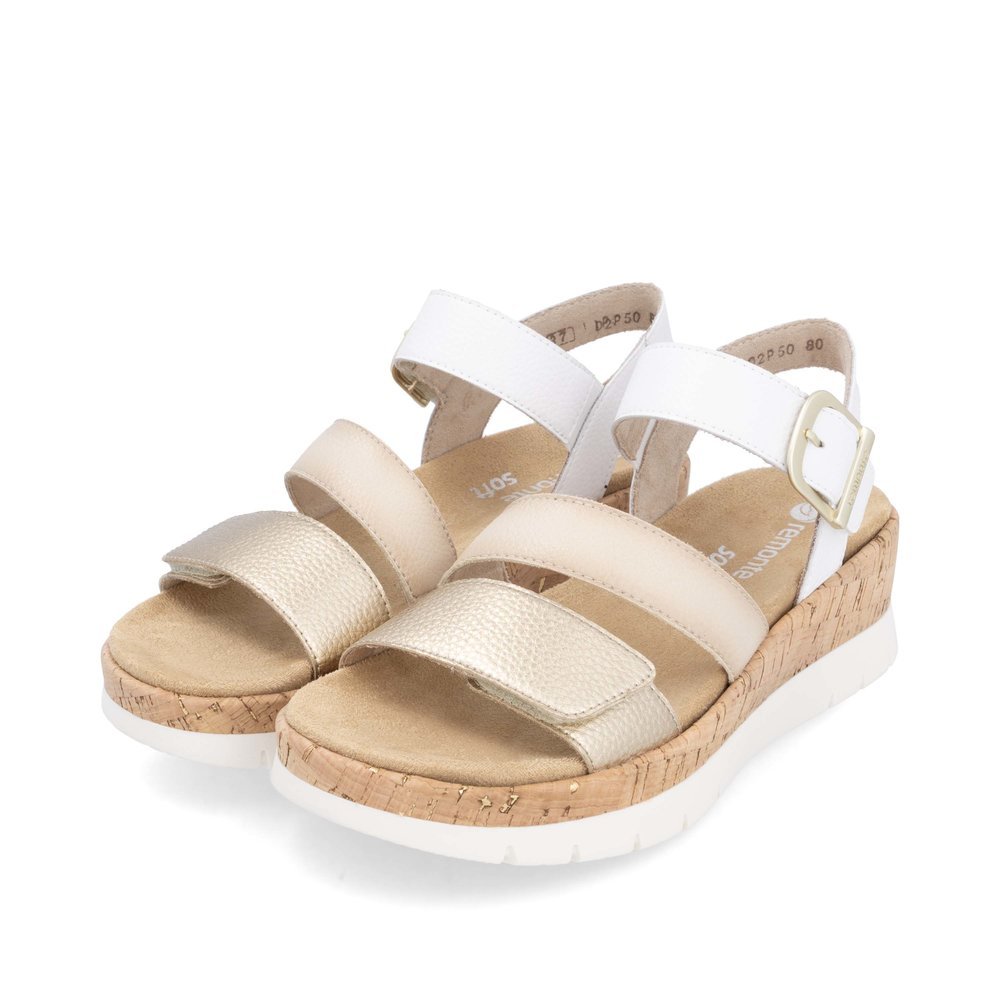 Remonte D2P50-80 Anatomical Leather Platform Beige Gold 4.5cm Remonte D2P50-80 Anatomical Leather Platform Beige Gold 4.5cm