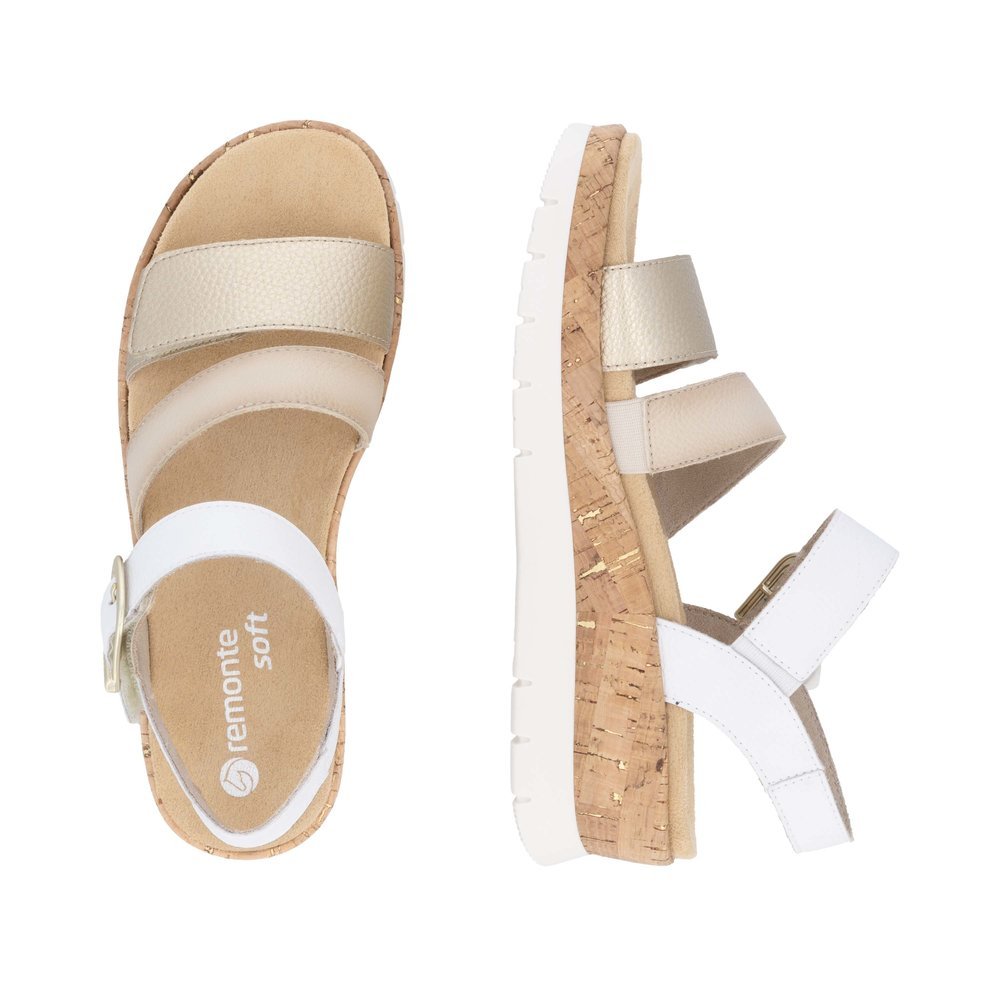 Remonte D2P50-80 Anatomical Leather Platform Beige Gold 4.5cm Remonte D2P50-80 Anatomical Leather Platform Beige Gold 4.5cm