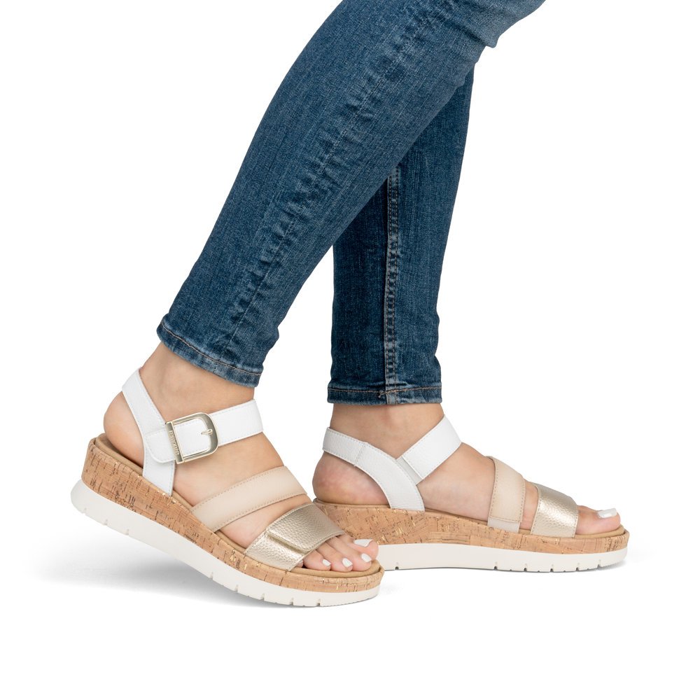 Remonte D2P50-80 Anatomical Leather Platform Beige Gold 4.5cm Remonte D2P50-80 Anatomical Leather Platform Beige Gold 4.5cm