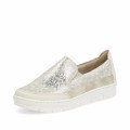 Remonte D5829-90 Anatomical Leather Moccasin Gold Beige Remonte D5829-90 Anatomical Leather Moccasin Gold Beige