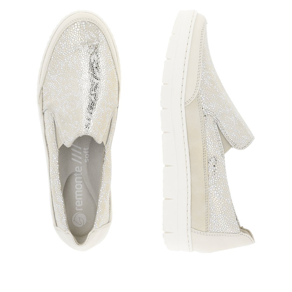 Remonte D5829-90 Anatomical Leather Moccasin Gold Beige Remonte D5829-90 Anatomical Leather Moccasin Gold Beige