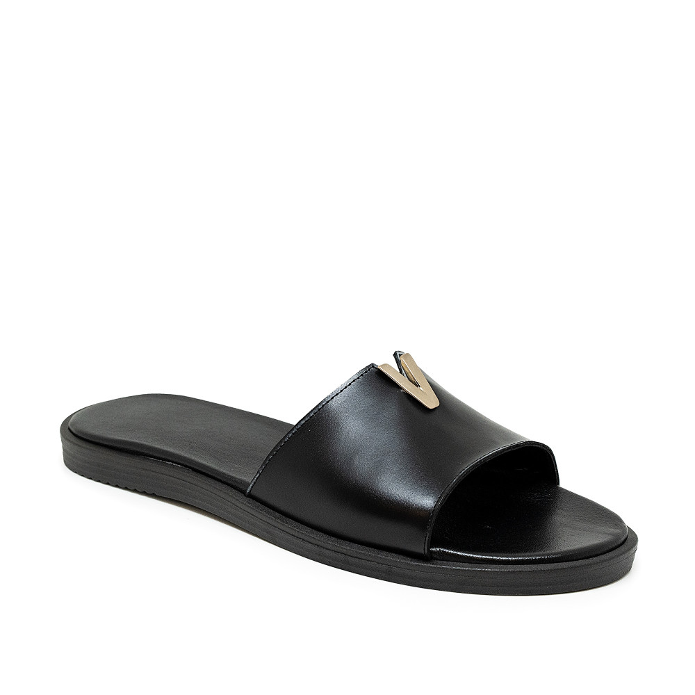 Bigshoes GA0103-01 Δερμάτινο Σανδάλι Μαύρο
