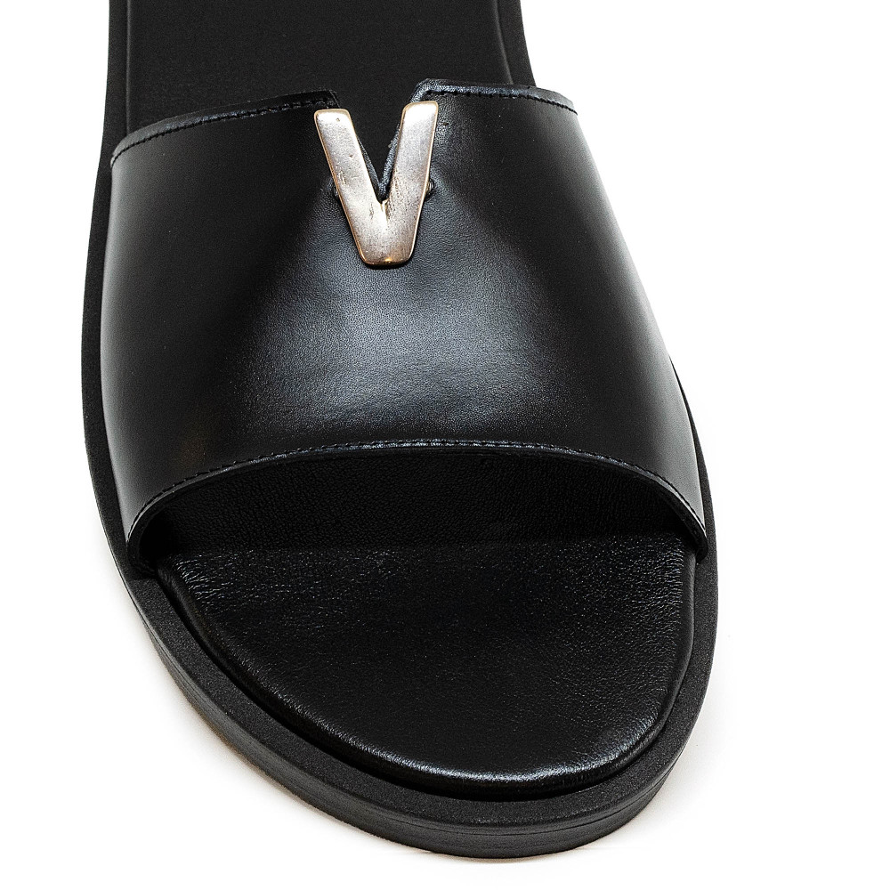 Bigshoes GA0103-01 Δερμάτινο Σανδάλι Μαύρο