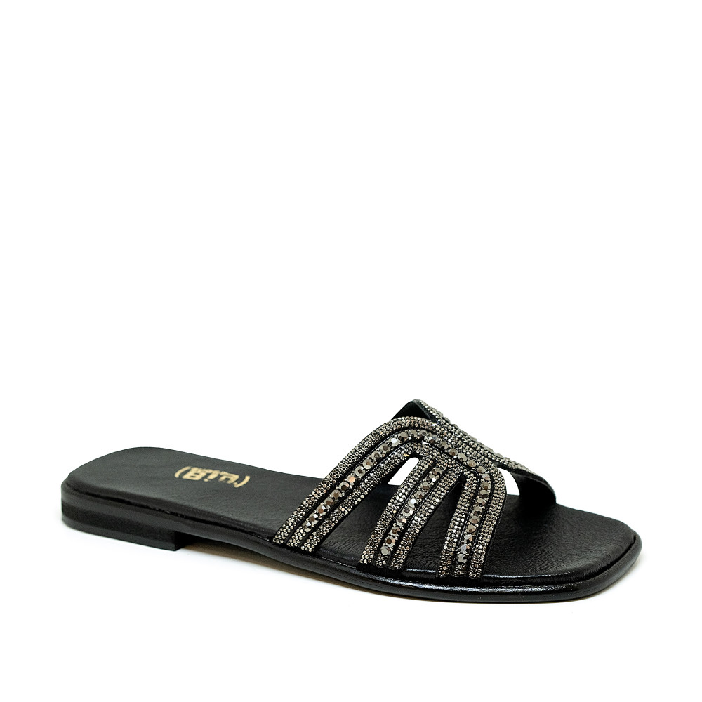 Bigshoes GA0113-01 Leather Sandal Black