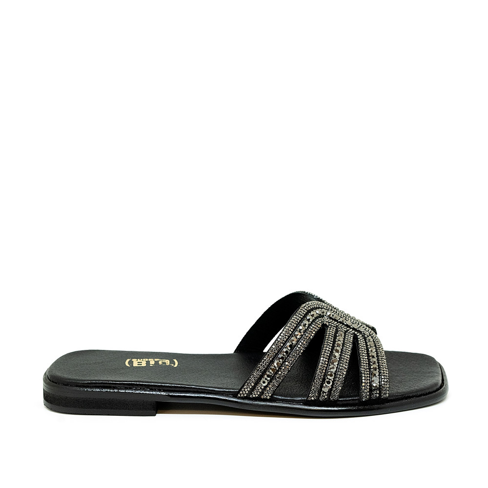 Bigshoes GA0113-01 Leather Sandal Black