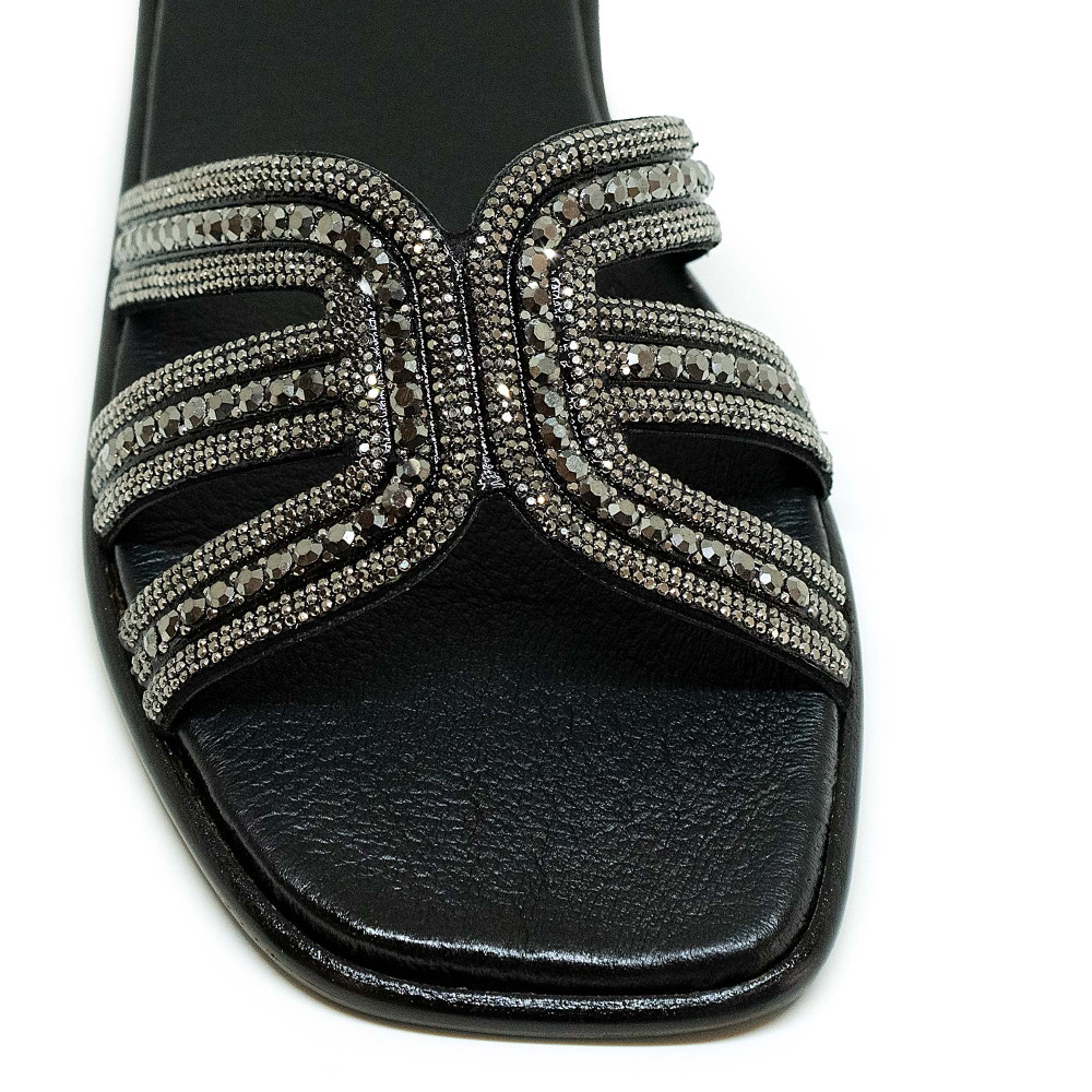 Bigshoes GA0113-01 Leather Sandal Black