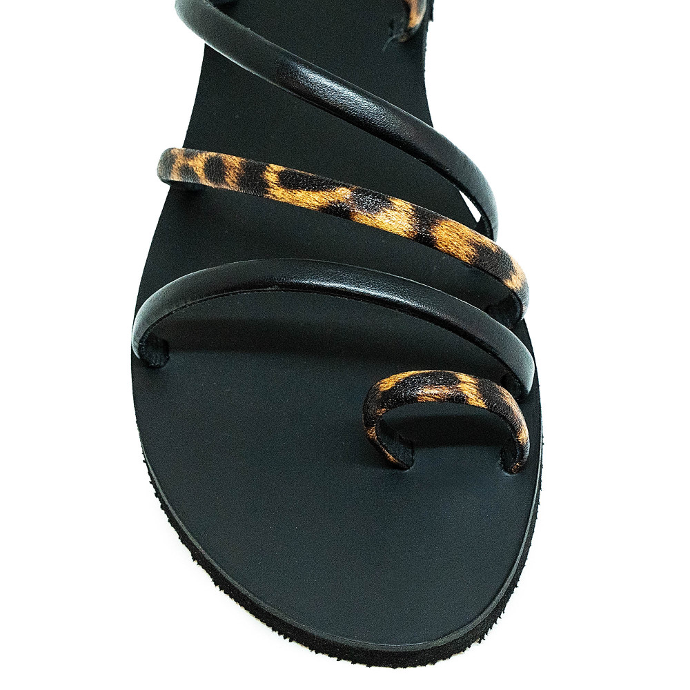 Bigshoes GA0114-N01 Leather Sandal Black