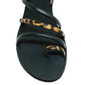 Bigshoes GA0114-N01 Leather Sandal Black