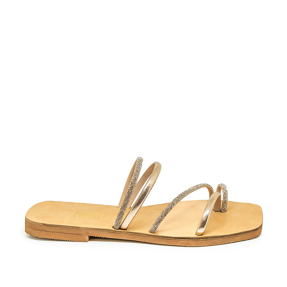 Bigshoes GA0115-06 Δερμάτινο Σανδάλι Χρυσό Bigshoes GA0115-06 Δερμάτινο Σανδάλι Χρυσό