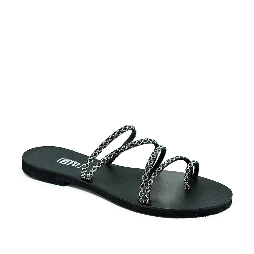 Bigshoes GA0116-N01 Δερμάτινο Σανδάλι Μαύρο Bigshoes GA0116-N01 Δερμάτινο Σανδάλι Μαύρο