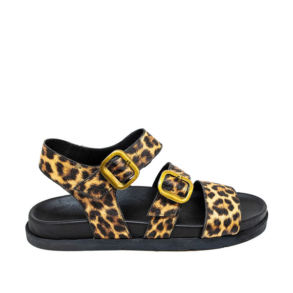 Bigshoes GA0302-20 Leopard Leather Sandal Bigshoes GA0302-20 Leopard Leather Sandal