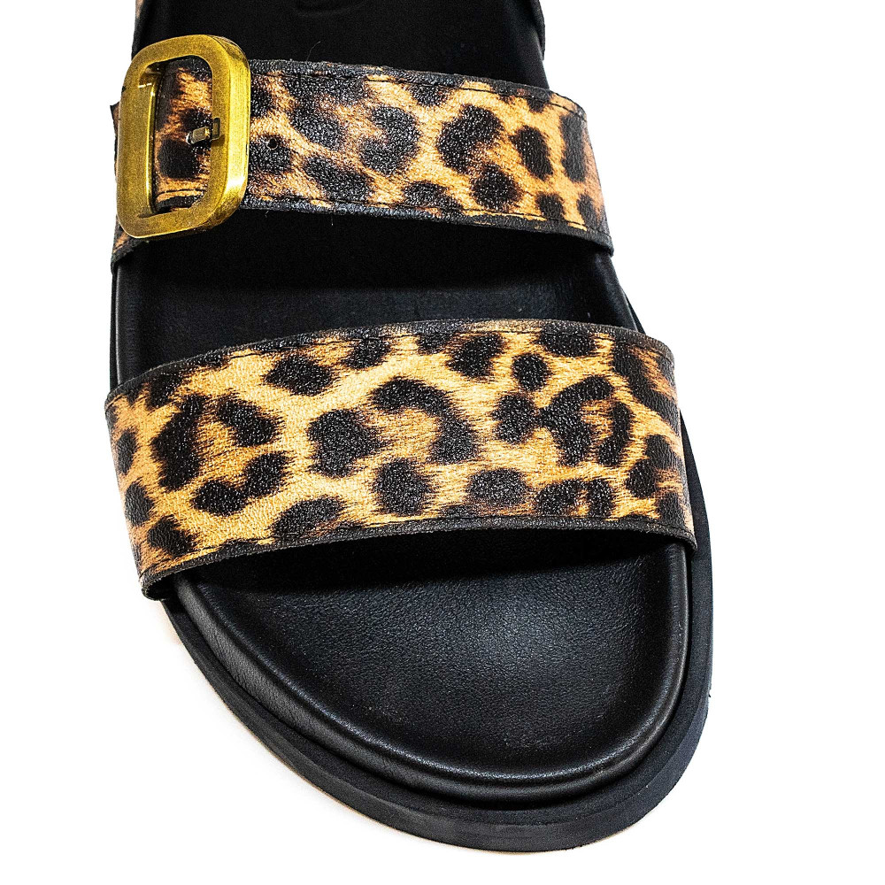 Bigshoes GA0302-20 Δερμάτινο Σανδάλι Λεοπαρ