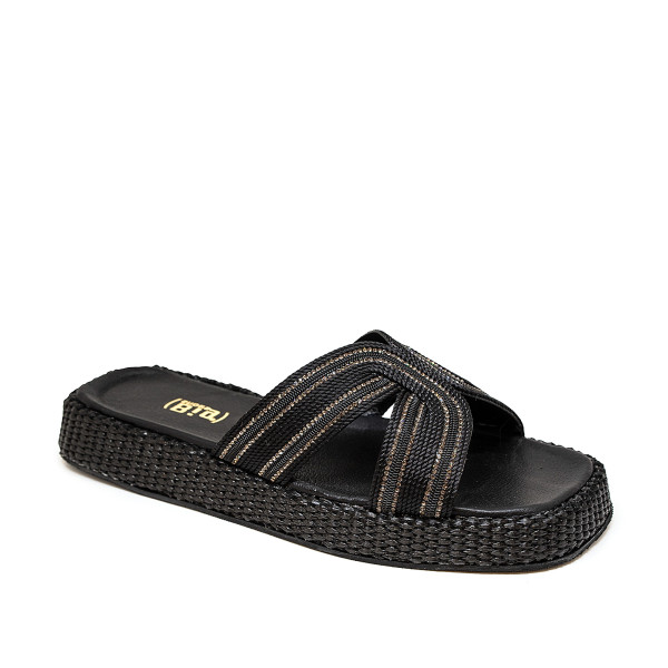 Bigshoes GA0310-01 Leather Sandal Black