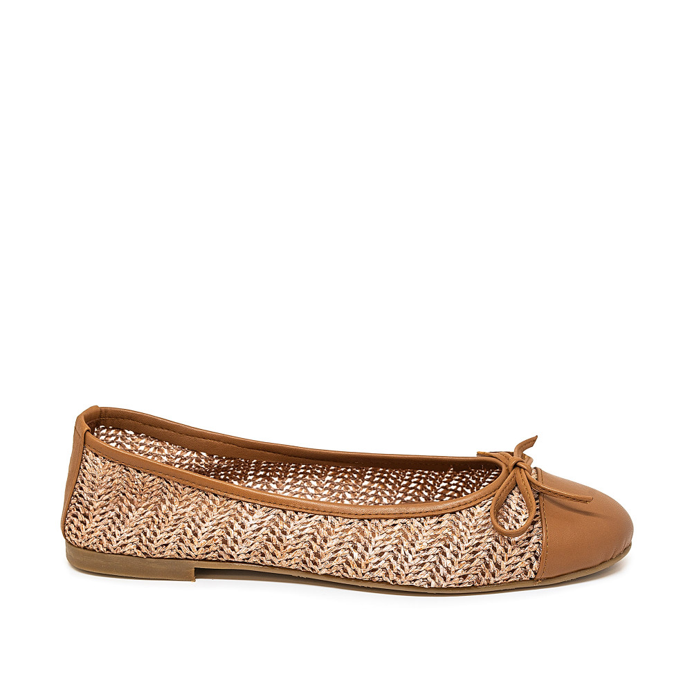 Bigshoes GA1136/S-09 Leather Ballerina Tan Bigshoes GA1136/S-09 Leather Ballerina Tan
