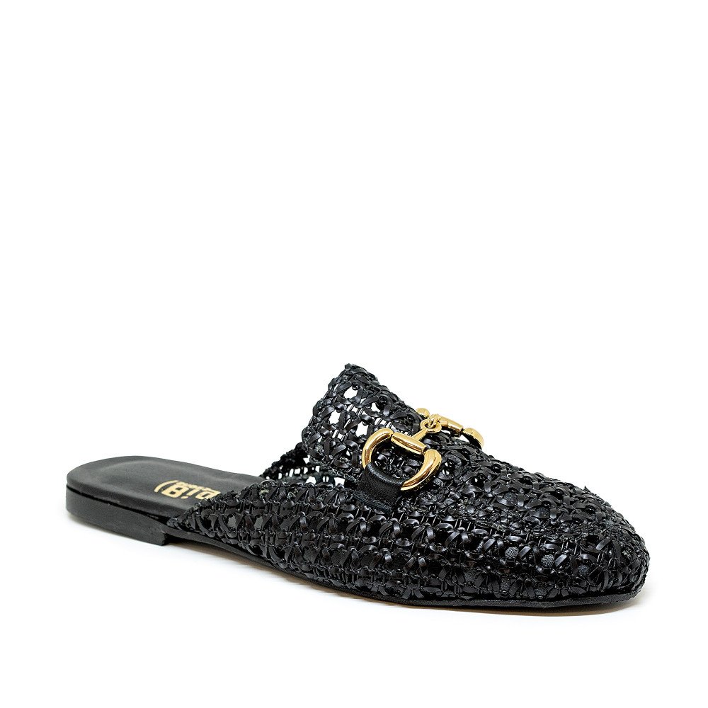 Bigshoes GA1164-01 Leather Mule Black Bigshoes GA1164-01 Leather Mule Black