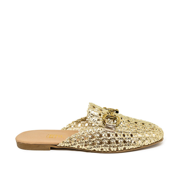 Bigshoes GA1164-06 Leather Mule Gold Bigshoes GA1164-06 Leather Mule Gold