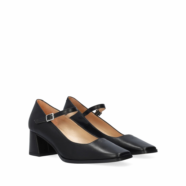Andres Machado Jane-01 Leather Pumps Black 6cm Andres Machado Jane-01 Leather Pumps Black 6cm