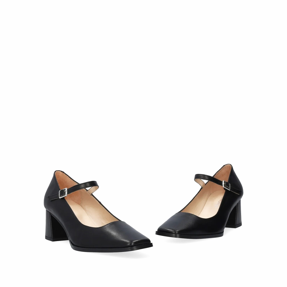 Andres Machado Jane-01 Leather Pumps Black 6cm