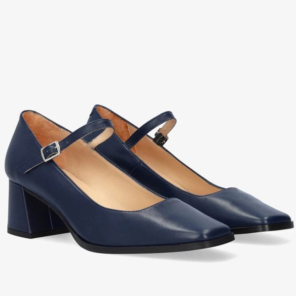 Andres Machado Jane-18 Leather Pumps Blue 6cm Andres Machado Jane-18 Leather Pumps Blue 6cm