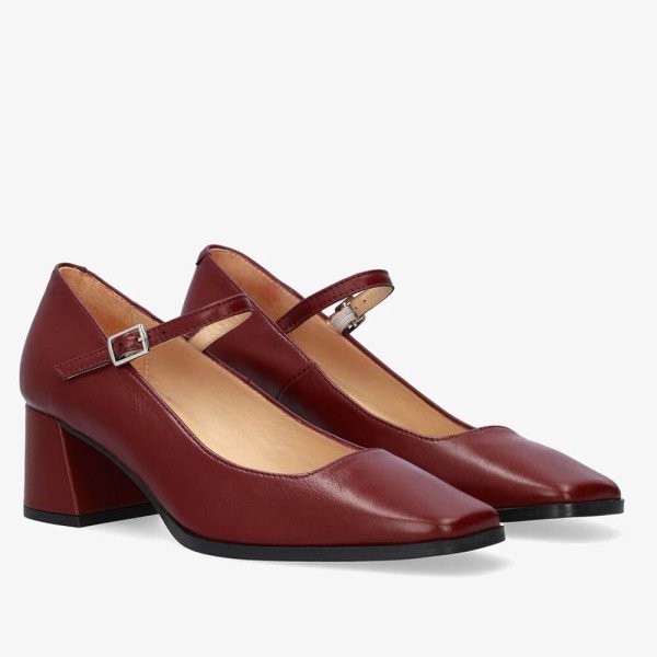Andres Machado Jane-23 Leather Pumps Bordeaux 6cm Andres Machado Jane-23 Leather Pumps Bordeaux 6cm