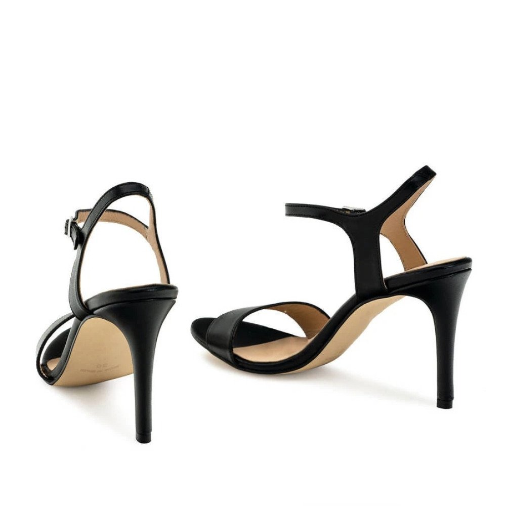 Andres Machado Jimena-01 Leather Sandal Black 11cm Andres Machado Jimena-01 Leather Sandal Black 11cm