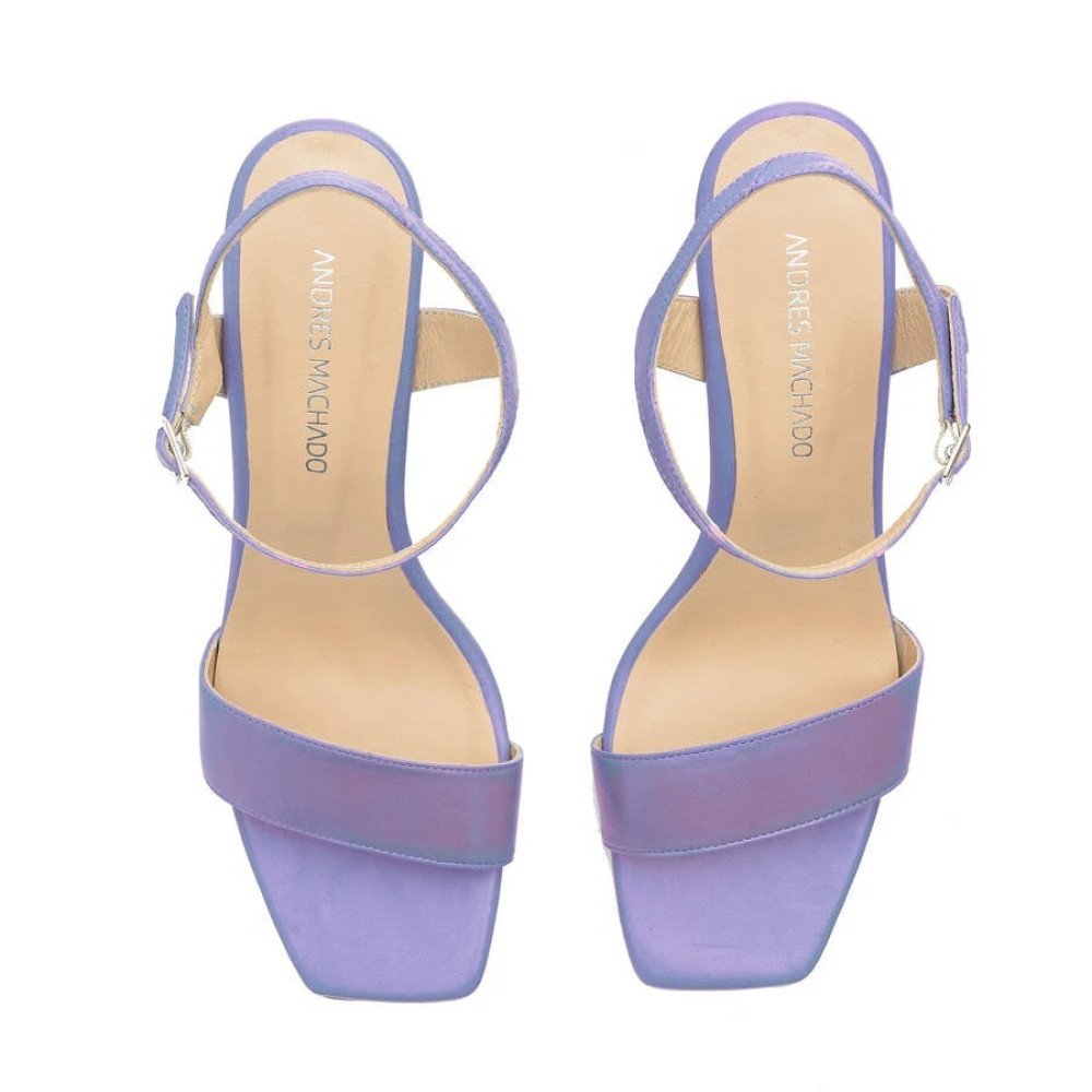 Andres Machado Jimena-10 Leather Sandal Purple 11cm Andres Machado Jimena-10 Leather Sandal Purple 11cm