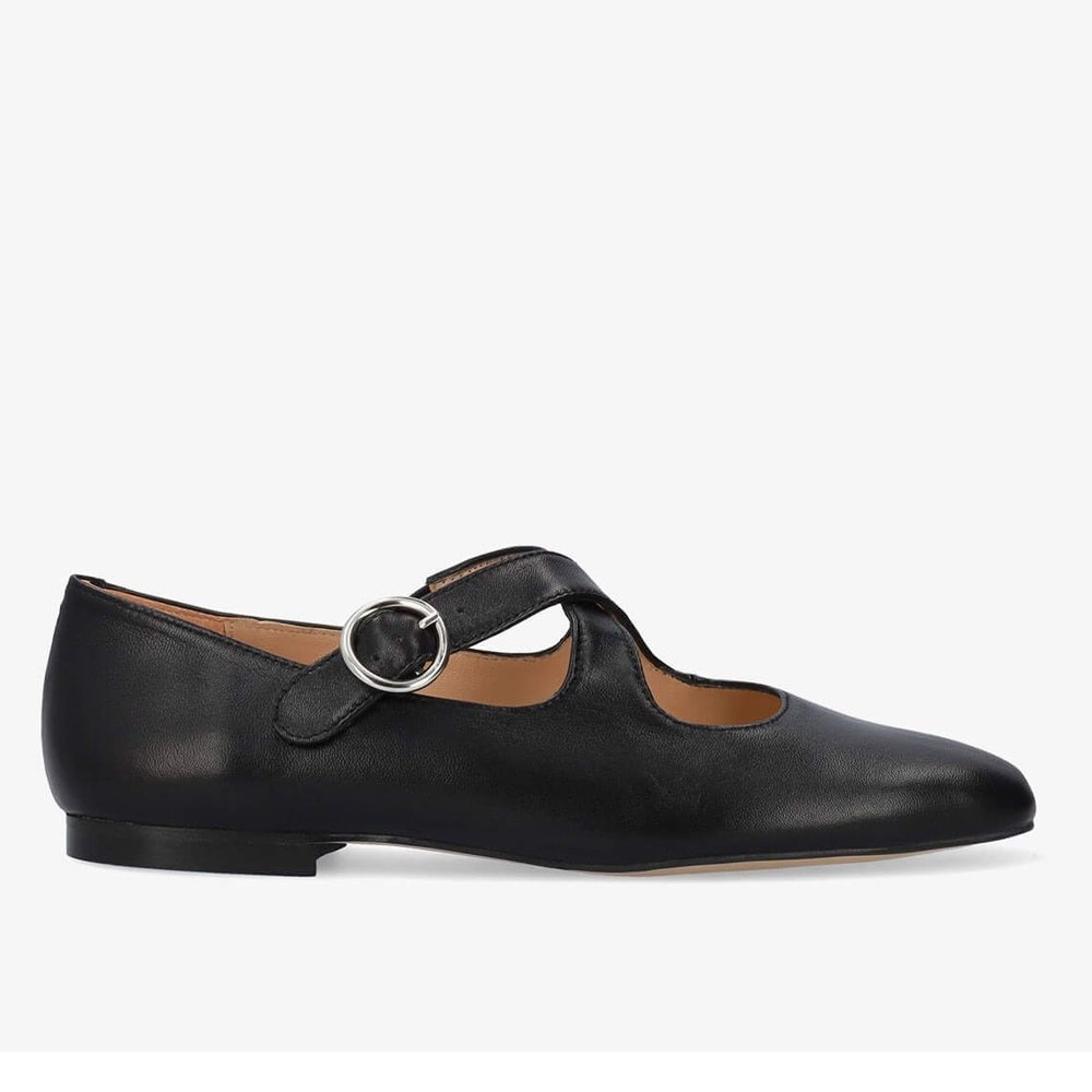 Andres Machado Karen-01 Leather Ballerina Black Andres Machado Karen-01 Leather Ballerina Black