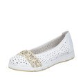 Rieker L3062-80 Anatomical Leather Ballerina White Rieker L3062-80 Anatomical Leather Ballerina White