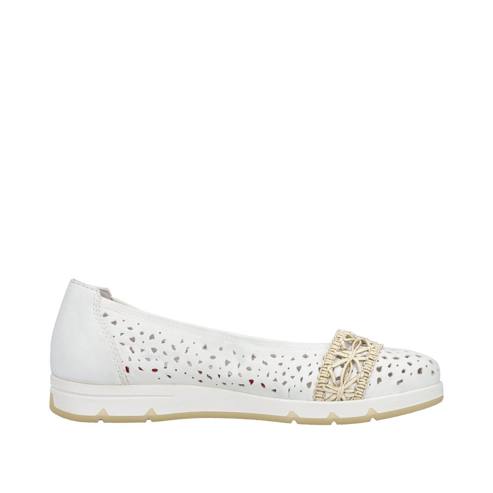 Rieker L3062-80 Anatomical Leather Ballerina White Rieker L3062-80 Anatomical Leather Ballerina White