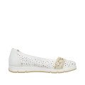 Rieker L3062-80 Anatomical Leather Ballerina White Rieker L3062-80 Anatomical Leather Ballerina White