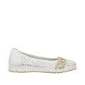 Rieker L3062-80 Anatomical Leather Ballerina White Rieker L3062-80 Anatomical Leather Ballerina White