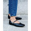 Andres Machado Lili-01 Leather Ballerina Black Andres Machado Lili-01 Leather Ballerina Black