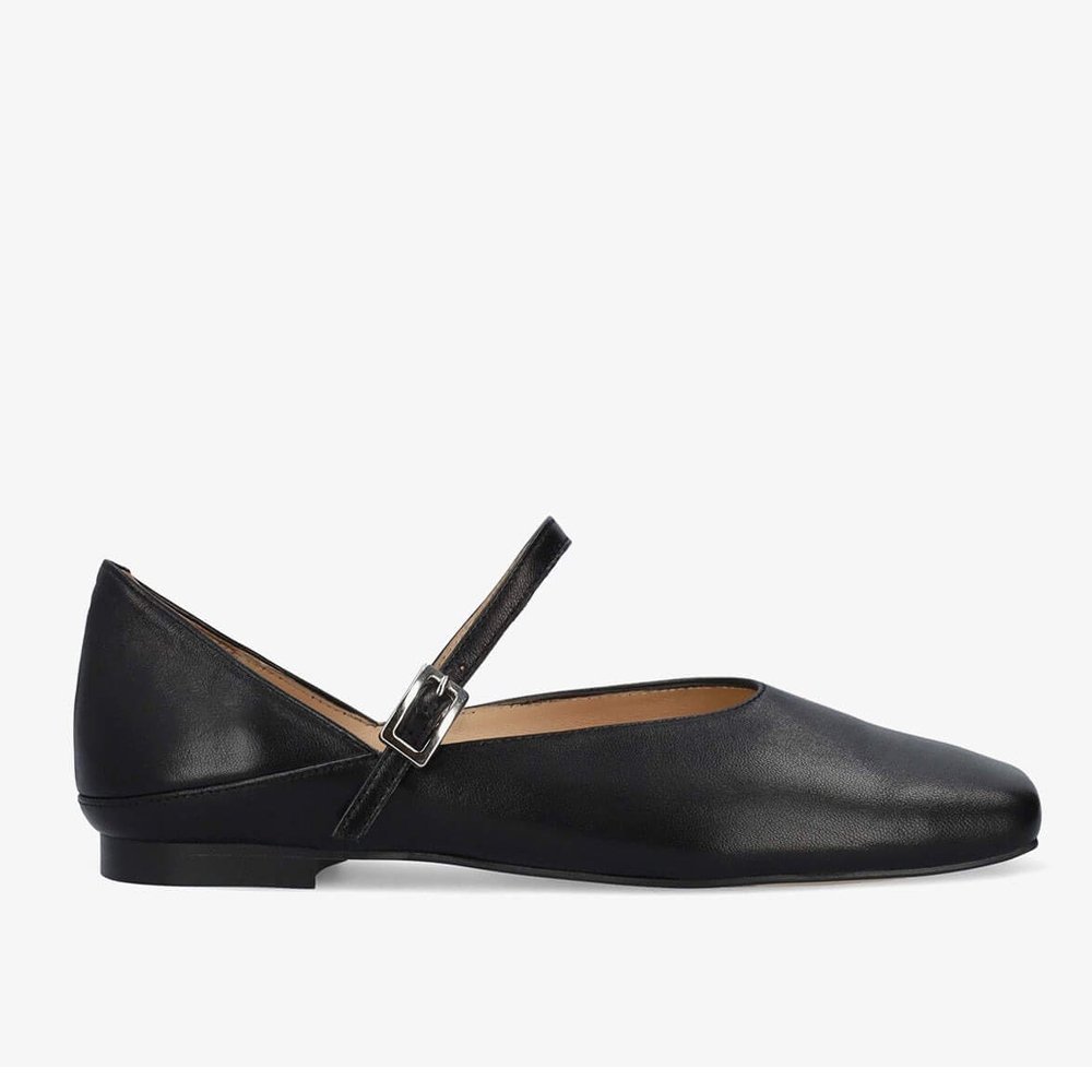 Andres Machado Lili-01 Leather Ballerina Black Andres Machado Lili-01 Leather Ballerina Black