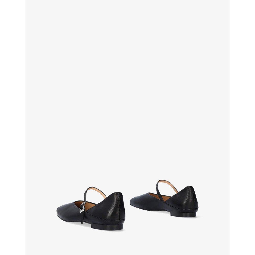 Andres Machado Lili-01 Leather Ballerina Black Andres Machado Lili-01 Leather Ballerina Black
