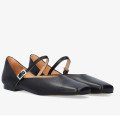 Andres Machado Lili-01 Leather Ballerina Black Andres Machado Lili-01 Leather Ballerina Black