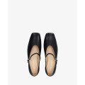 Andres Machado Lili-01 Leather Ballerina Black Andres Machado Lili-01 Leather Ballerina Black